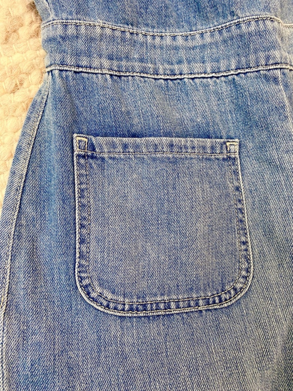 Reformation NWOT Starley Jumpsuit Tortuga Denim Open Back Wide Leg, Size 6 - Picture 8 of 12